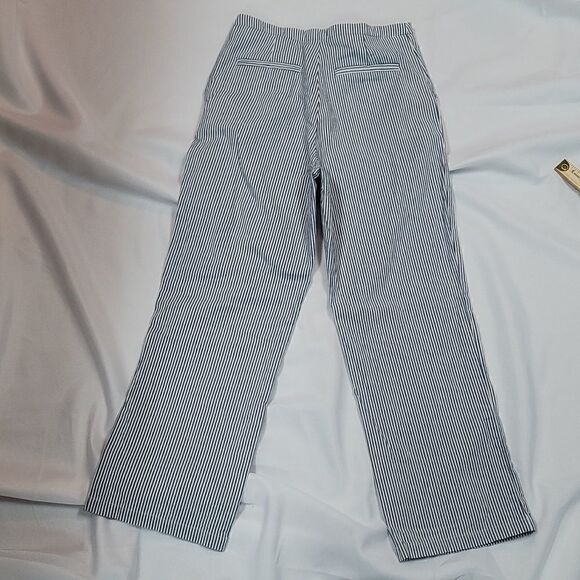 Woman's Sky & Sparrow Blue And White Striped Pants - Picture 6 of 9